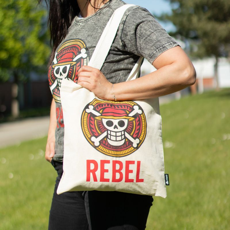 Sac cabas basique emblématique - REBEL - (40x37cm) - naturel 4oz