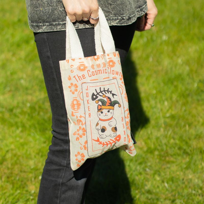 Mini sac cabas Iconic- Maneki Neko (4 modèles assortis) - (24 x 18cm) - Naturel 4 oz