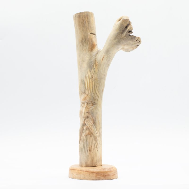 Sculpture en bois parasite naturel - Greenman