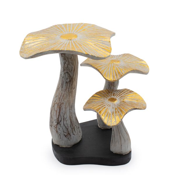 Art du champignon doré - Blanchi - Moyen (25 x 25 cm)