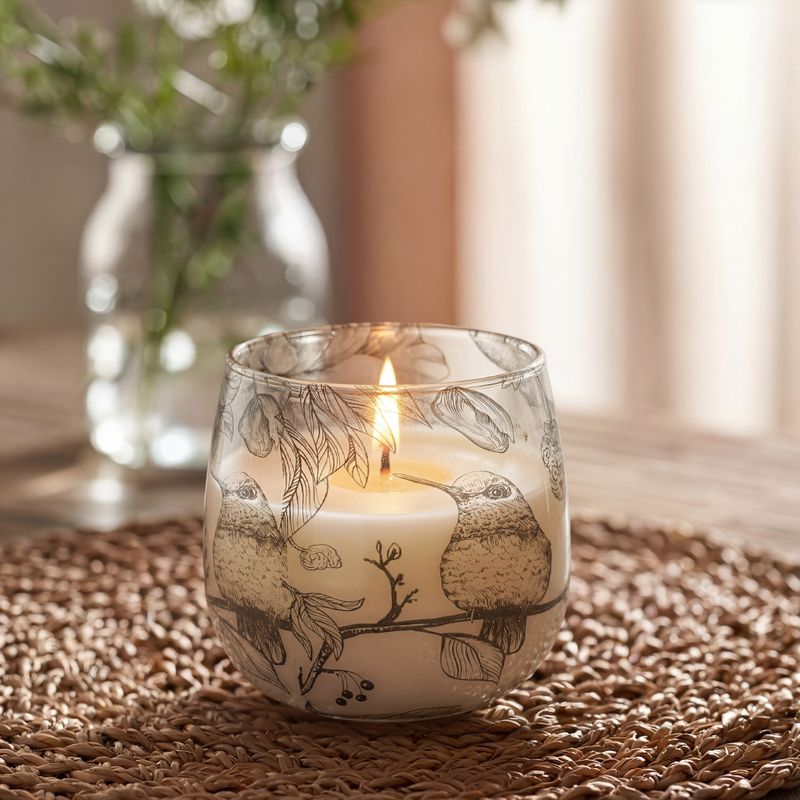 Bougie Illustrée en Verre – Collection Dessinée par la Flamme – Moyen