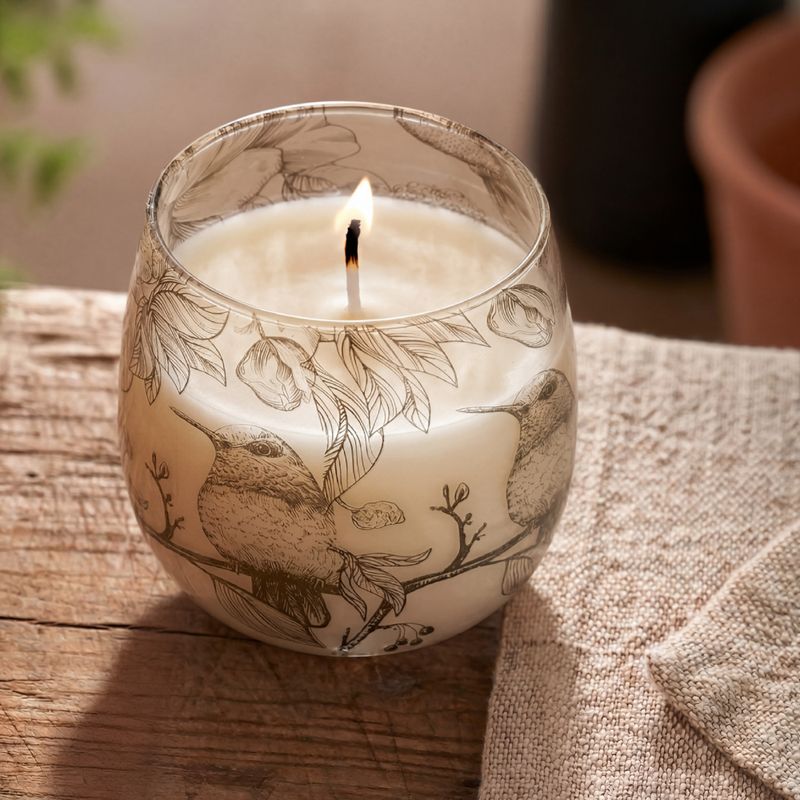 Bougie Illustrée en Verre – Collection Dessinée par la Flamme – Moyen
