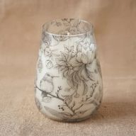 Bougie Illustrée en Verre – Collection Dessinée par la Flamme – Grand Modèle