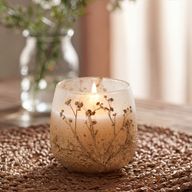 Bougie en Verre Forêt Lumineuse – Modèle Moyen
