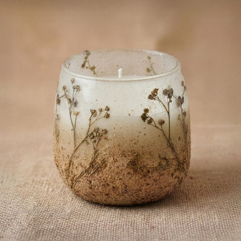 Bougie en Verre Forêt Lumineuse – Modèle Moyen