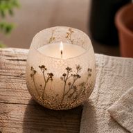 Bougie en Verre Forêt Lumineuse – Modèle Moyen