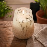 Bougie en Verre Forêt Lumineuse – Grand Modèle