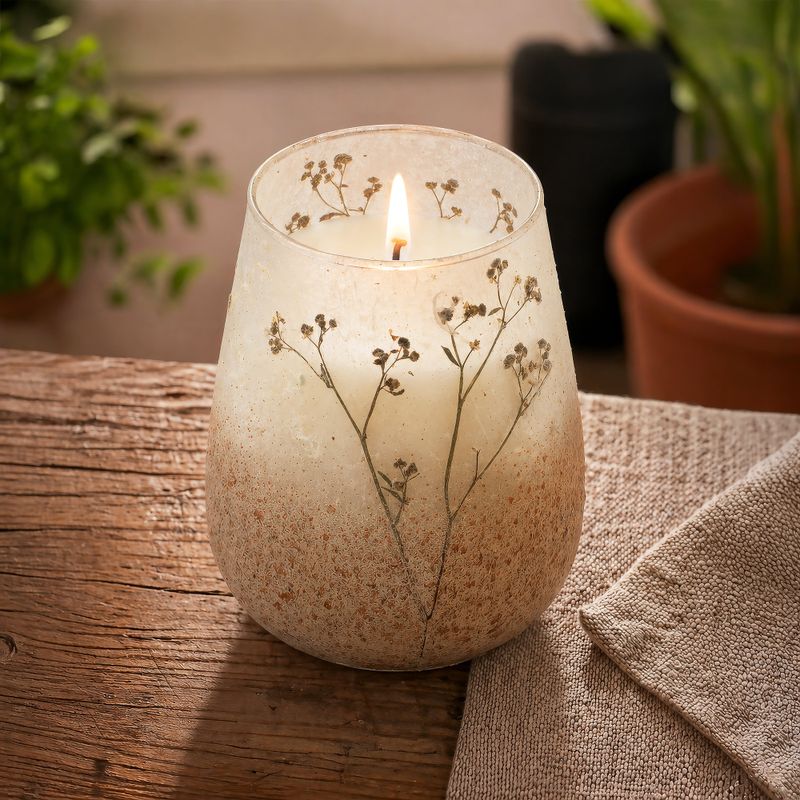 Bougie en Verre Forêt Lumineuse – Grand Modèle