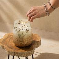 Bougie en Verre Forêt Lumineuse – Grand Modèle