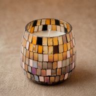 Ambre mosaïque - Bougies en bocal en verre - Moyen