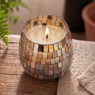 Ambre mosaïque - Bougies en bocal en verre - Moyen