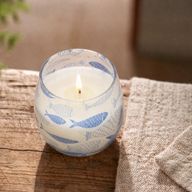 Bougie en Verre Motif Poissons – Petit Modèle