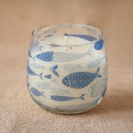Bougie en Verre Poisson Marin – Modèle Moyen