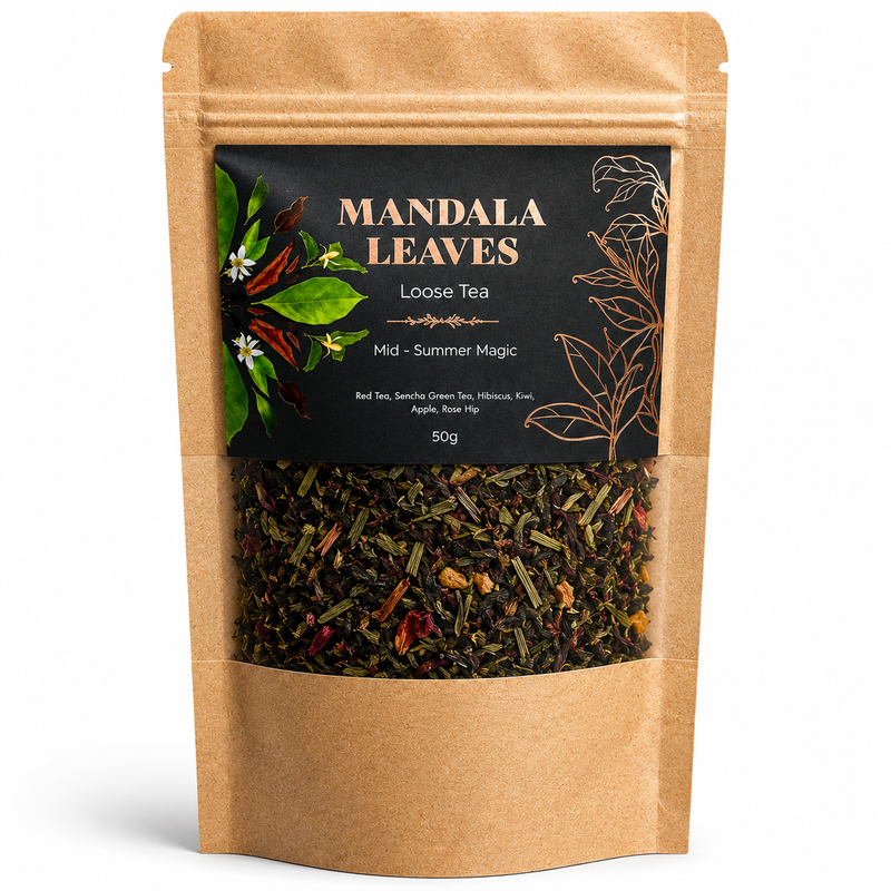 Thé Pu-Erh Mandala Leaves – Magie du Solstice d’Été – 50 g