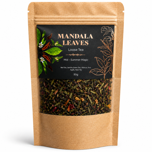 Thé Pu-Erh Mandala Leaves – Magie du Solstice d’Été – 50 g