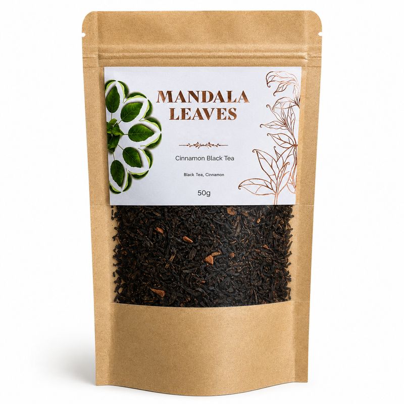 Thé Mandala Leaves – Thé Noir Bio à la Cannelle – 50 g
