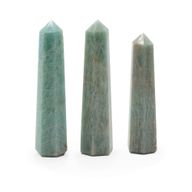 Obélisque Hexagonal en Amazonite Naturelle - Pointe Polie env. 11 cm