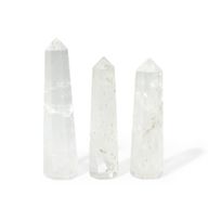 Pointes d'obélisque à six faces en pierre gemme, environ 11 cm - Quartz clair