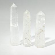 Pointes d'obélisque à six faces en pierre gemme, environ 11 cm - Quartz clair