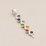 Pendentifs dévotionnels indiens - Plaqué argent (cordon de 45 cm) - Chakra du serpent
