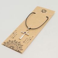 Pendentifs dévotionnels indiens - Plaqué argent (cordon de 45 cm) - Symbole Ankh de la vie éternelle