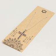 Pendentifs dévotionnels indiens - Plaqué argent (chaîne de 45 cm) - Crucifix Ionite