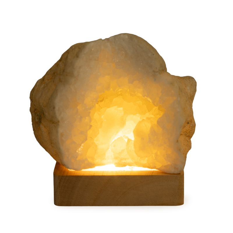 Socle LED USB Carré en Bois 8 cm – Blanc Froid/Chaud/Jour