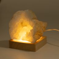 Socle LED USB Carré en Bois 8 cm – Blanc Froid/Chaud/Jour