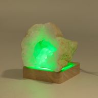 Socle LED USB Carré en Bois 8 cm – Multicolore
