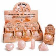 Gemmes Assorties en Présentoir Prêt à la Vente – Quartz Rose