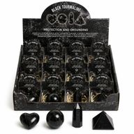 Gemmes Assorties en Présentoir Prêt à la Vente – Tourmaline Noire