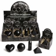 Gemmes Assorties en Présentoir Prêt à la Vente – Tourmaline Noire
