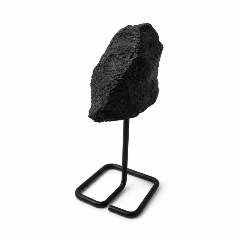 Échantillons minéraux sur socle métallique - Tourmaline noire