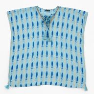 Nomad Sari Dans la collection Méditerranée - Caftan - Imprimé de poissons turquoises et bleus