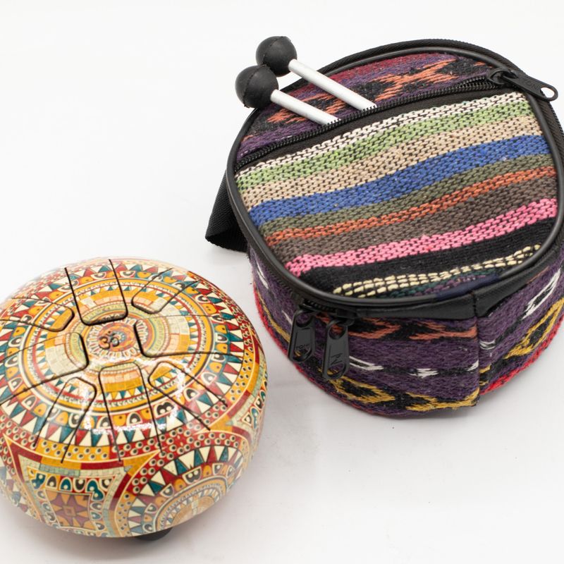 Petit Tambour Hapi Om Mandala – 13x9 cm