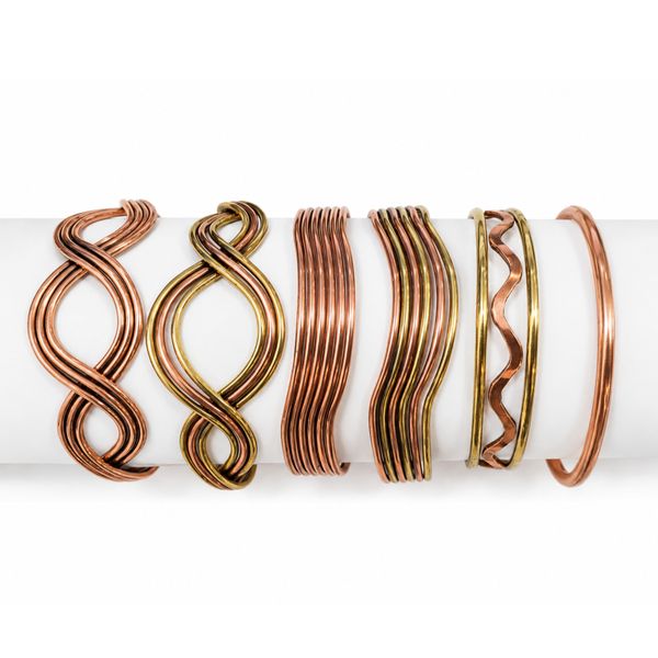 Bracelets Ondes Élémentaires en Cuivre – Modèles Assortis
