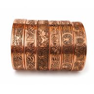 Bracelets Style Médiéval en Cuivre Massif – Gravures Affirmations Assorties