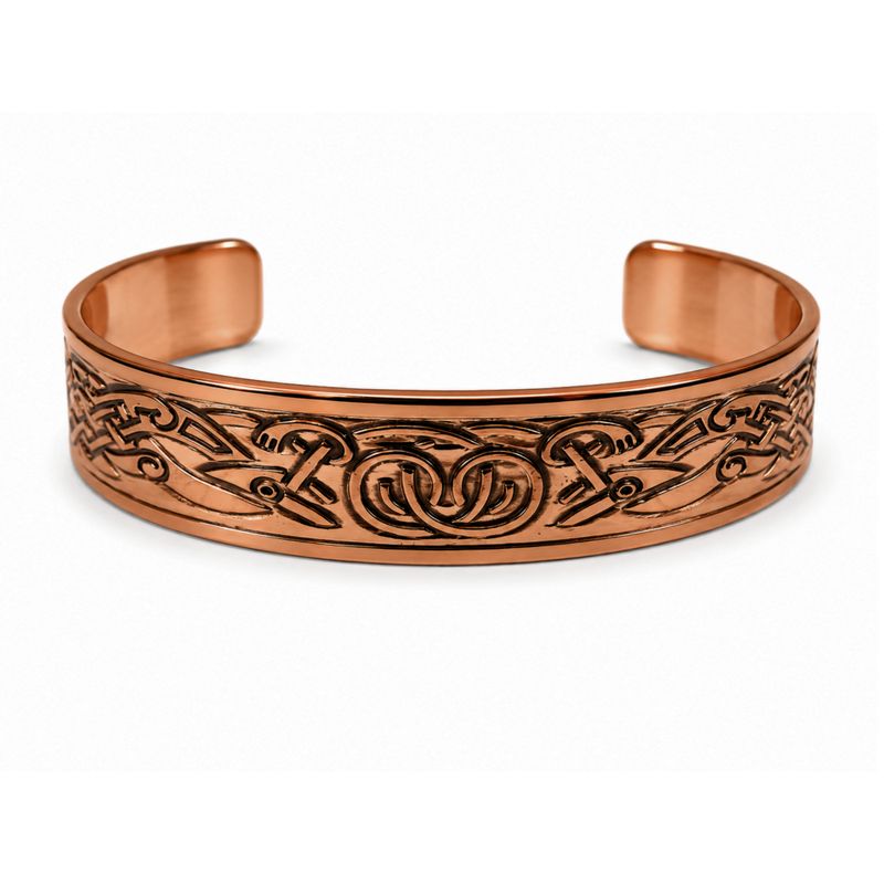Bracelets Style Médiéval en Cuivre Massif – Gravures Affirmations Assorties