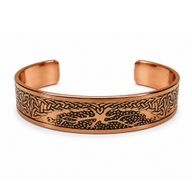 Bracelets Style Médiéval en Cuivre Massif – Gravures Affirmations Assorties