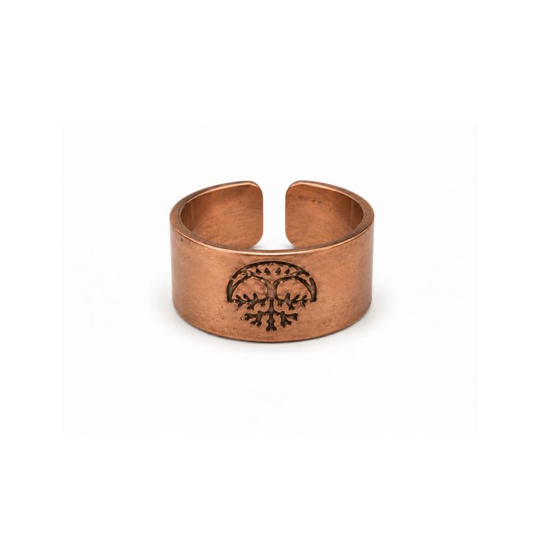 Bagues en Cuivre Artisanales avec Symboles – Motifs Assortis