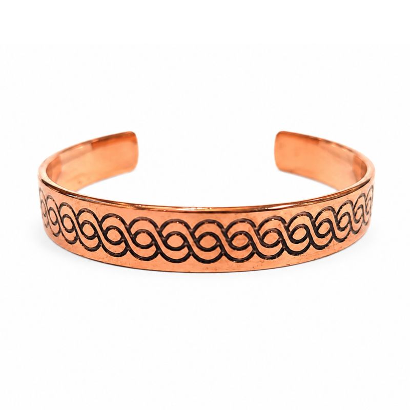 Bracelets en Cuivre Massif - Énergie Nomade - Gravures Assorties