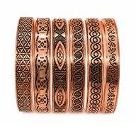 Bracelets en Cuivre Massif - Énergie Nomade - Gravures Assorties