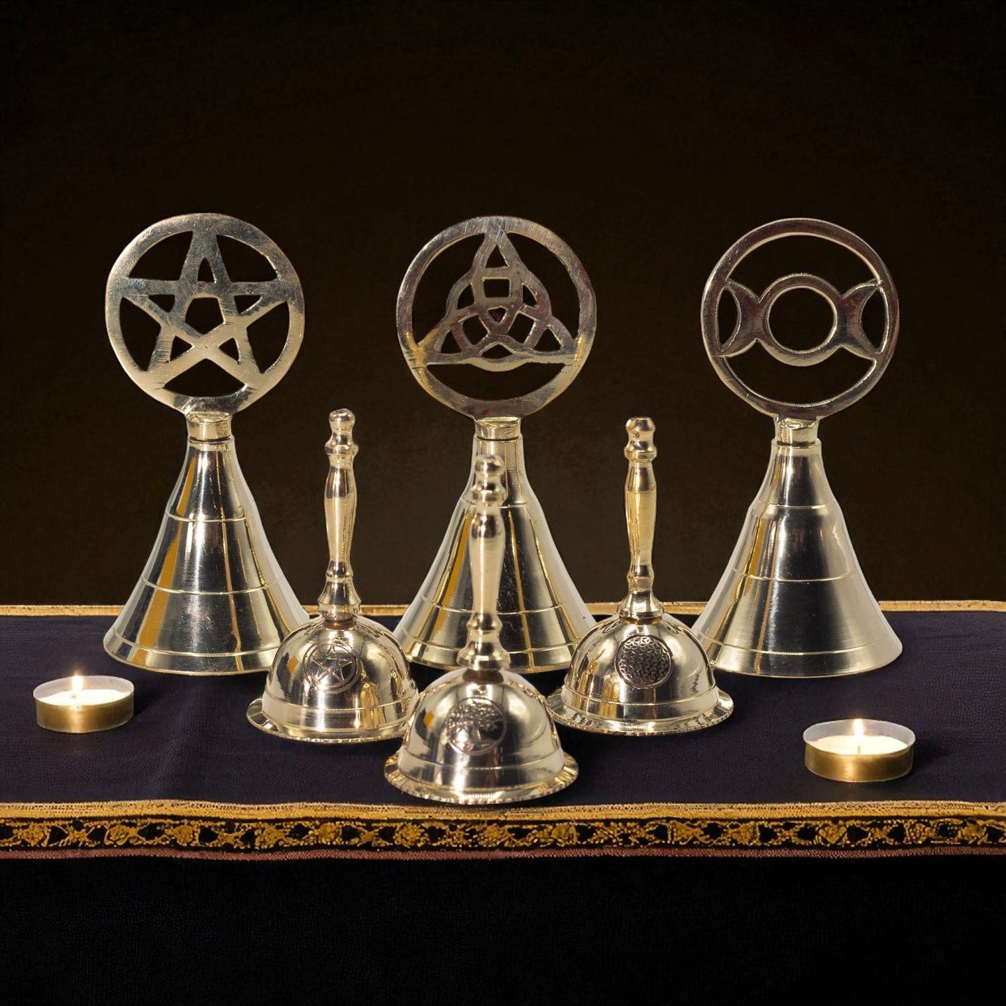 Clochettes d’Autel en Laiton pour Rituels & Méditation
