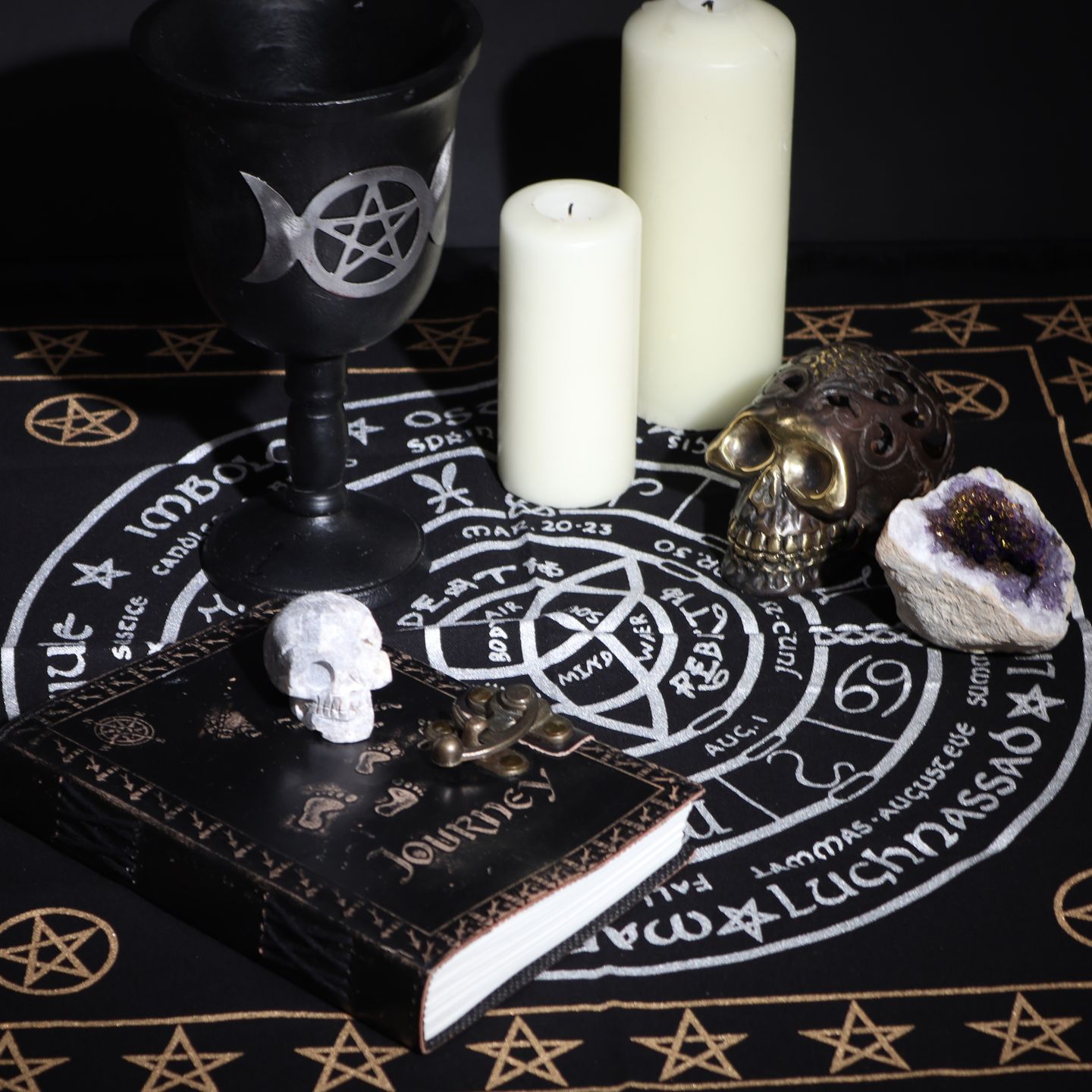 Tissus d'Autel Ésotériques pour Rituels, Divination & Méditation