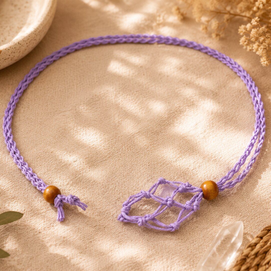 Collier avec cordon pour pierres précieuses