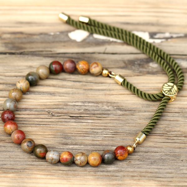 Bracelets en Pierres Semi-Précieuses avec Cordon