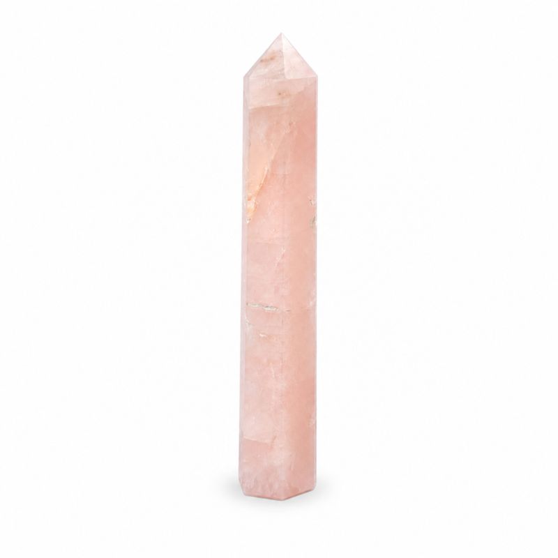 Pointes d'obélisque à six faces en pierre gemme d'environ 17 cm - Quartz rose
