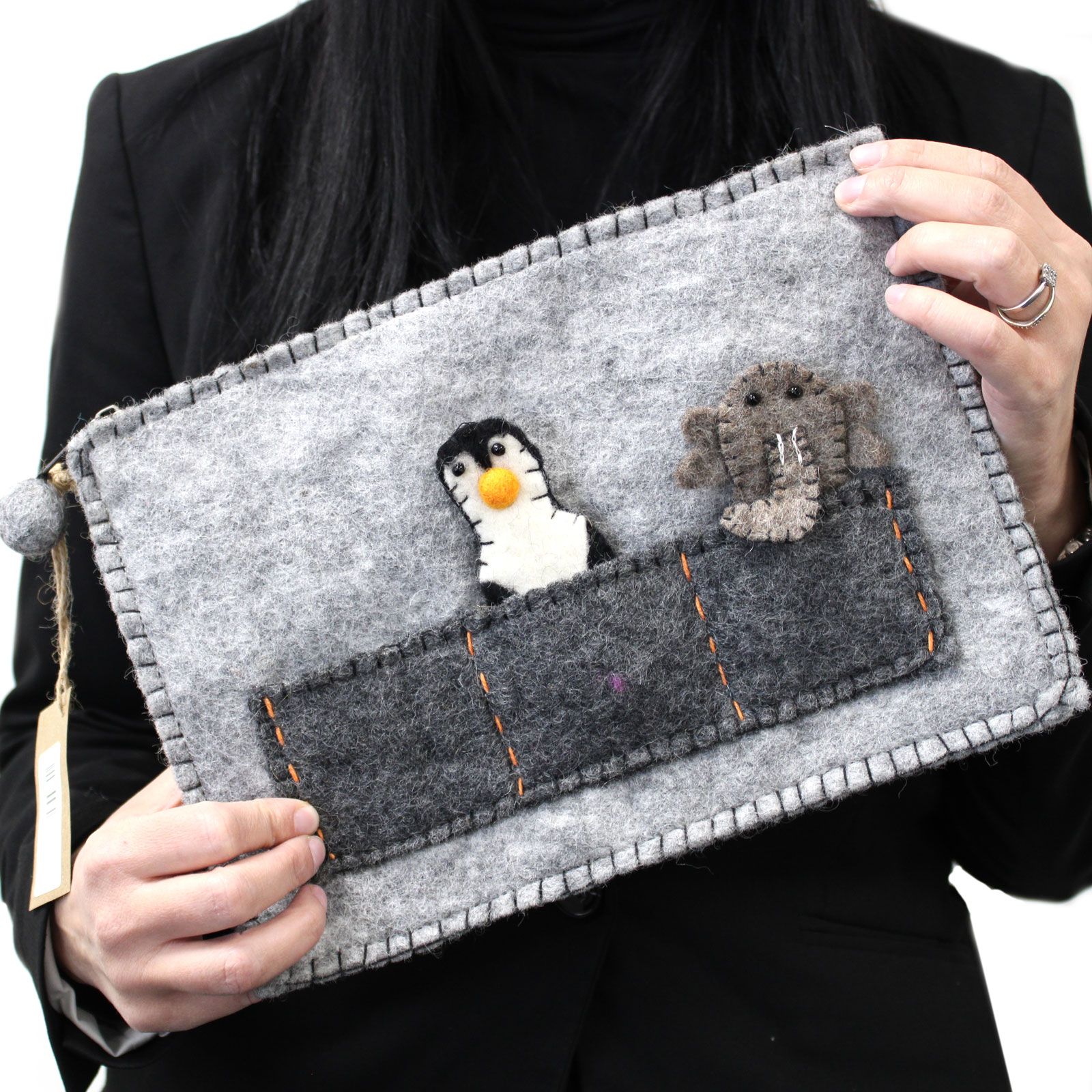 Pochette avec marionnettes à doigt