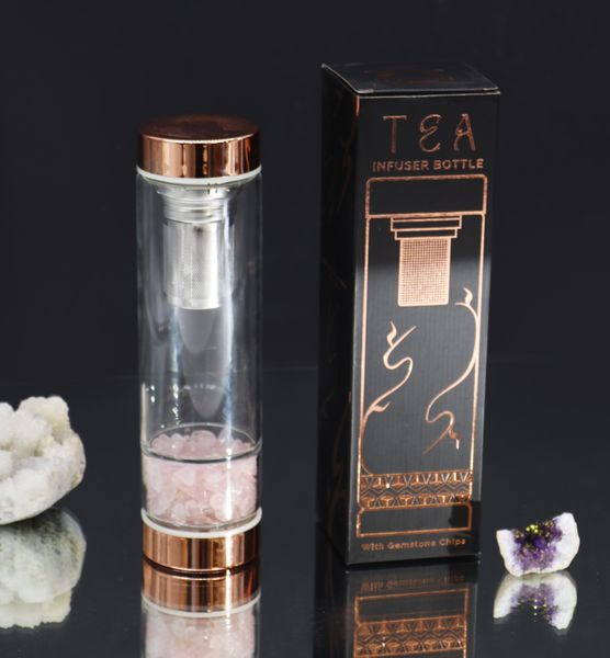 Bouteilles Infuseurs à Thé en Verre avec Cristaux