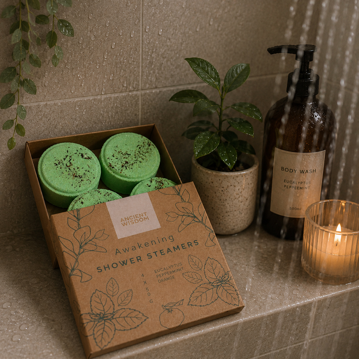 Galets de Douche Effervescents Zen aux Huiles Essentielles